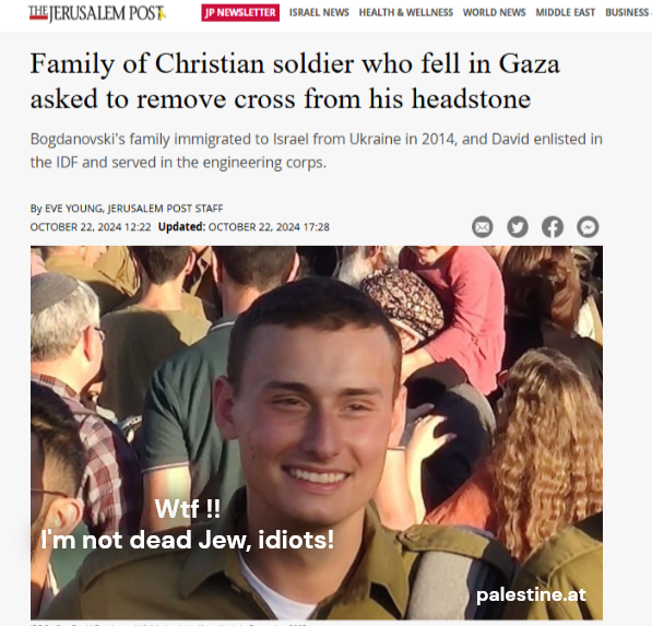 Dead Christians according to terrorist Israeli Jews