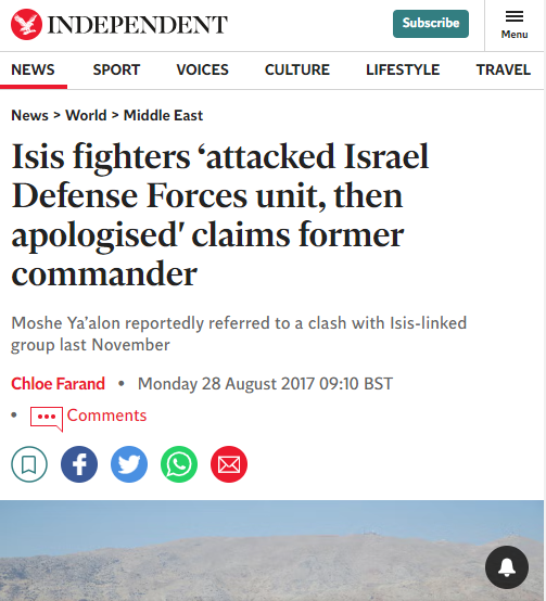 ISIS is a product of Israel